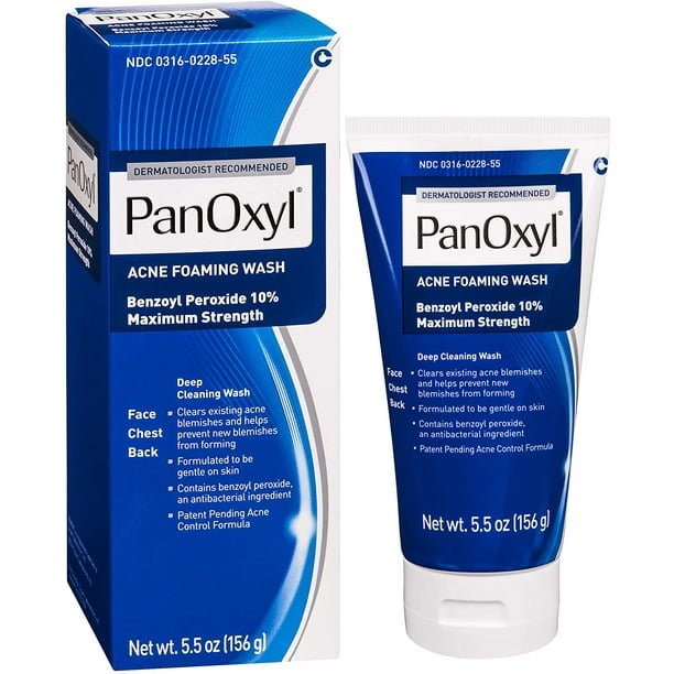 Panoxyl Antibacterial 10% Benzoyl Peroxide Anti-Acne Foaming Face & Body Wash